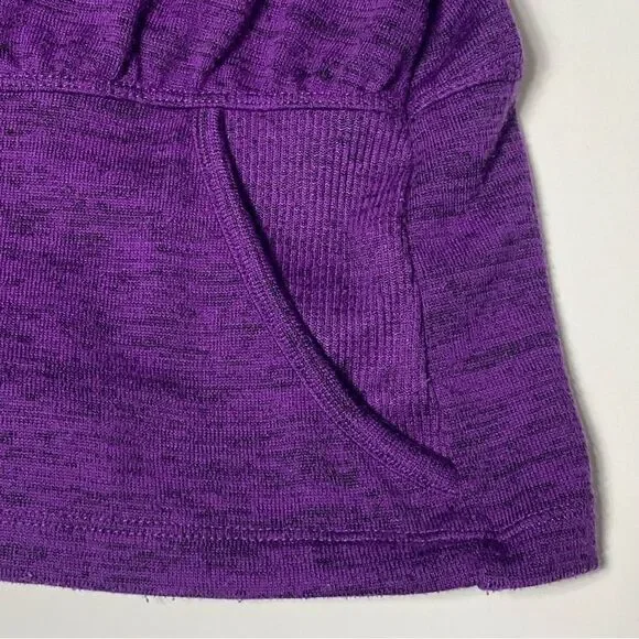 Athleta Heathered Purple Full Zip Hoodie W/ Thumbholes Women's Size Small - Picture 3 of 16